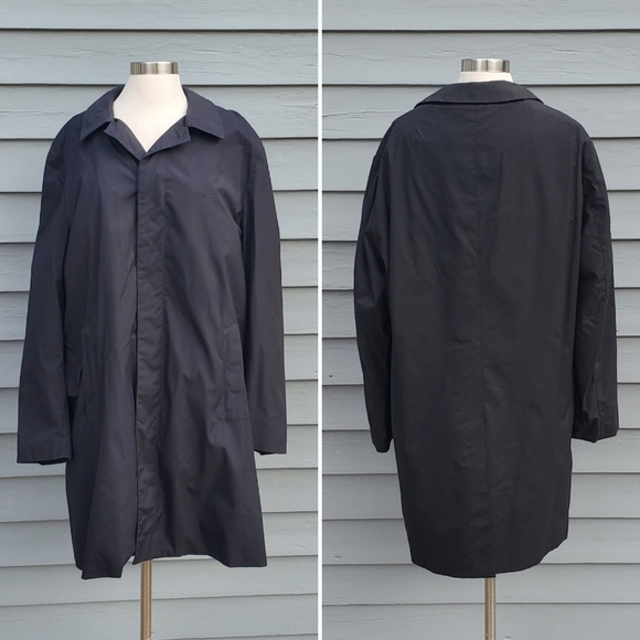 Loro Piana Italy x NetJets Luxury Black Storm System Twenty Trench Coat Overcoat - Picture 1 of 7